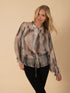 Sheer Marbled Silk Blouse